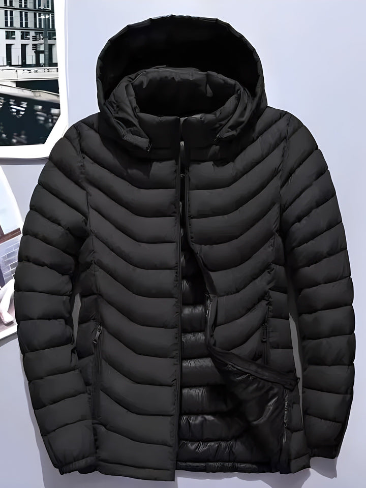Fenwick | Herren Winterjacke Steppjacke mit Kapuze - Black - Image 2
