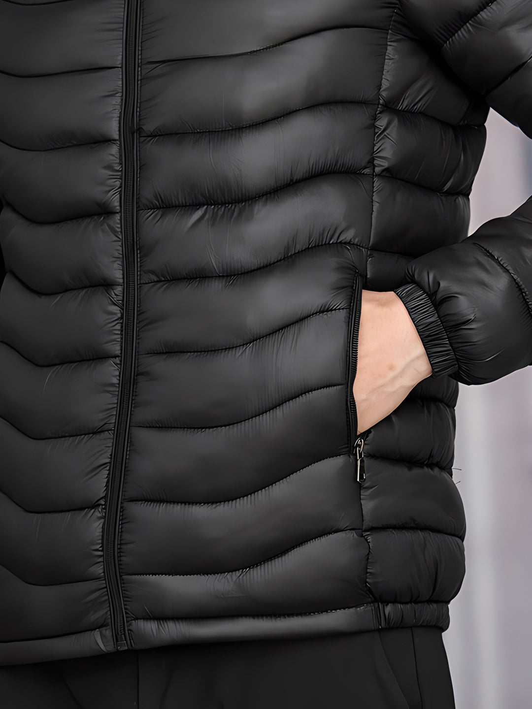 Fenwick | Herren Winterjacke Steppjacke mit Kapuze - Black - Image 5