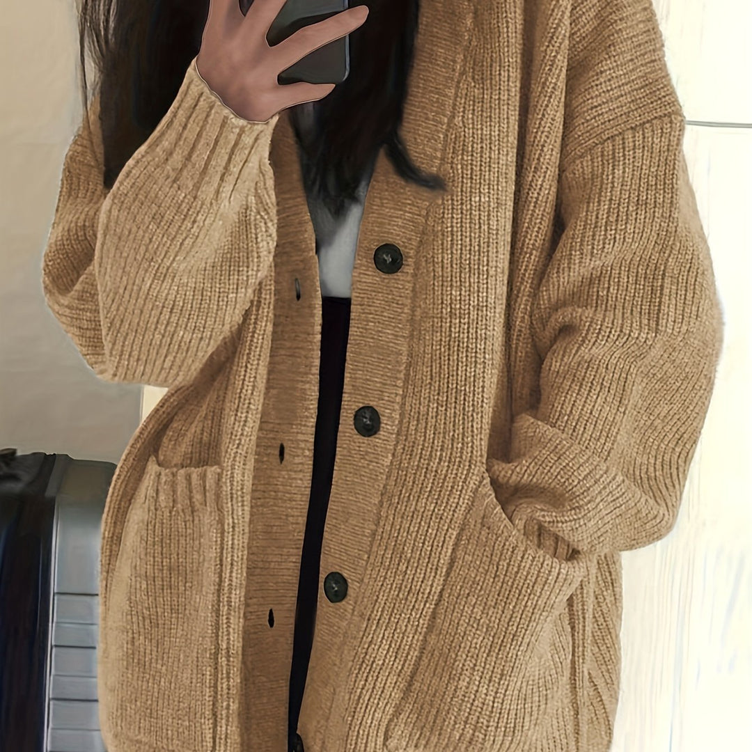 Flordis | Damen Oversize Strickjacke mit Knöpfen - Image 13