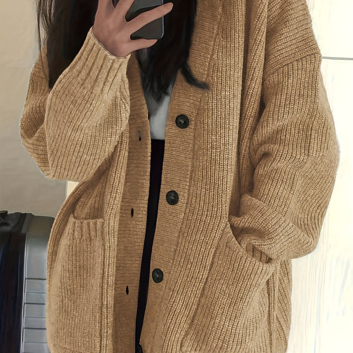 Flordis | Damen Oversize Strickjacke mit Knöpfen - Image 13