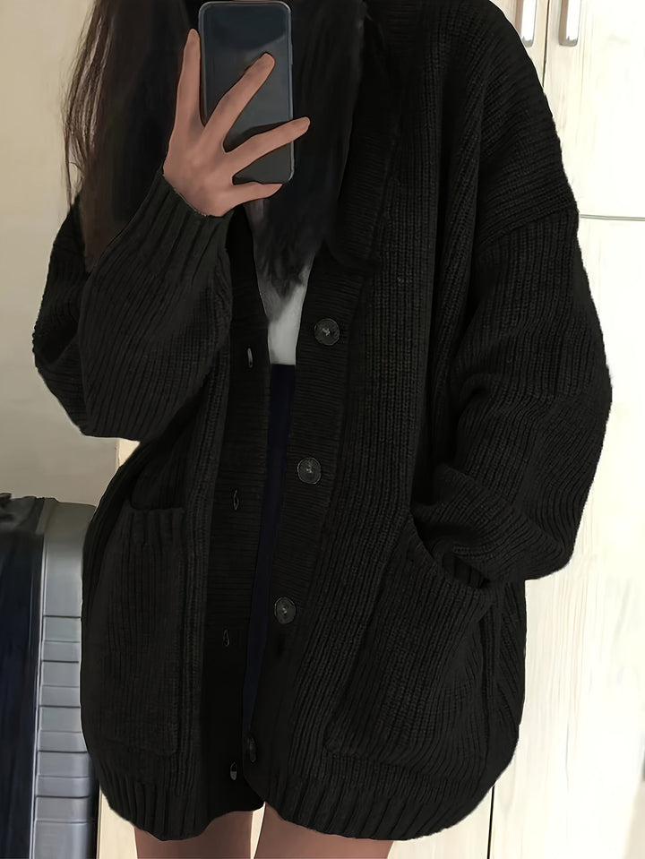 Flordis | Damen Oversize Strickjacke mit Knöpfen - Image 3