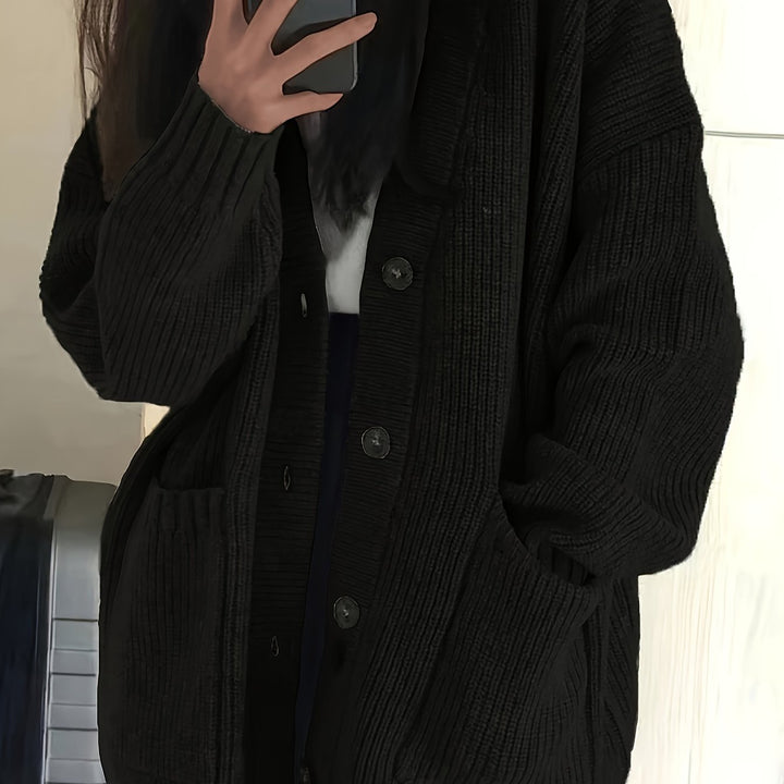 Flordis | Damen Oversize Strickjacke mit Knöpfen - Image 9