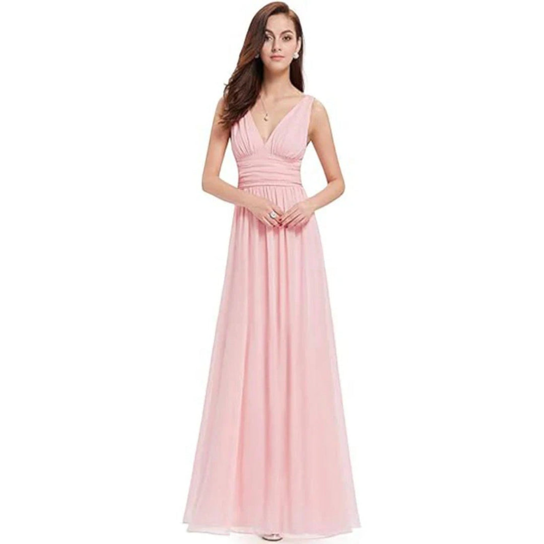Freya | Damen Langes Abendkleid V-Ausschnitt A-Linie - Image 10