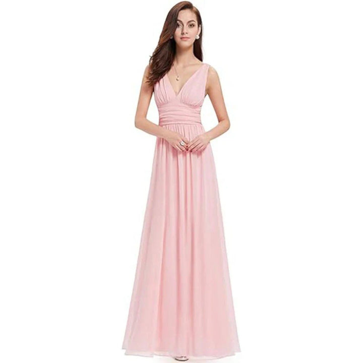 Freya | Damen Langes Abendkleid V-Ausschnitt A-Linie - Image 10
