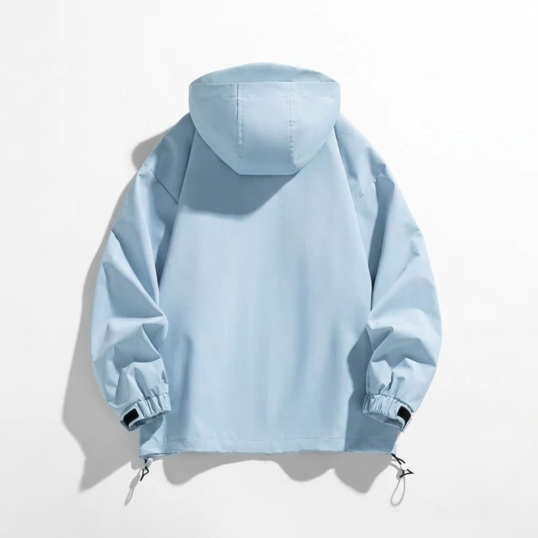 Freyalda | Damen Wasserdichte Regenjacke mit Kapuze - Light Blue - Image 2
