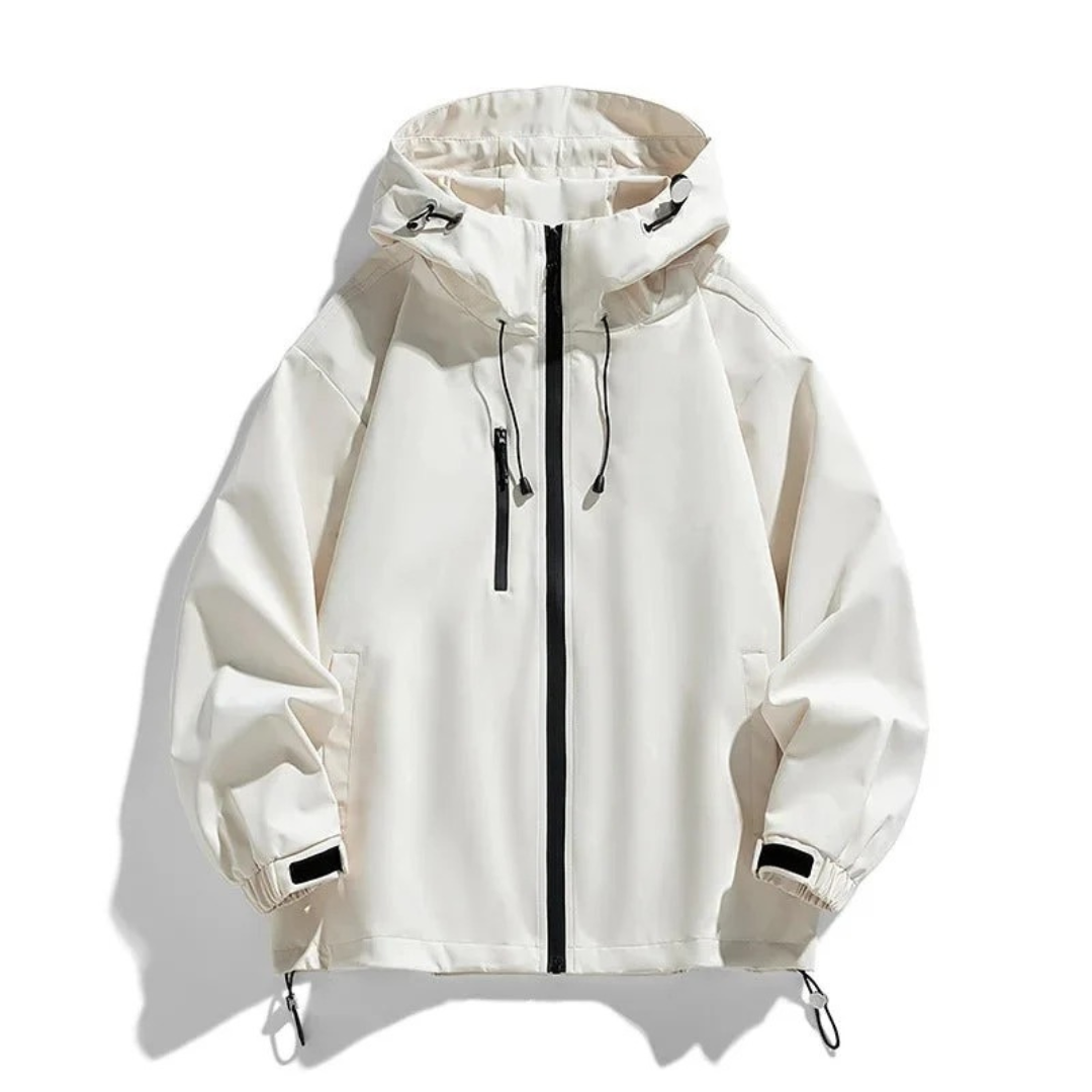Freyalda | Damen Wasserdichte Regenjacke mit Kapuze - Light Blue - Image 3