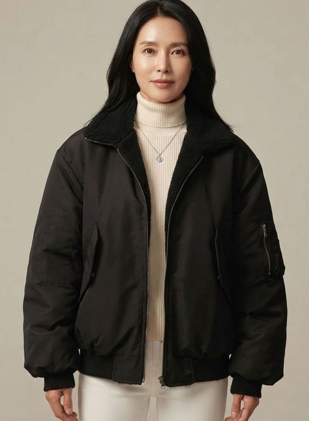 Freydis | Damen Übergangsjacke Wende-Bomberjacke gefüttert - Light Blue - Image 13