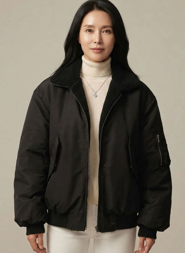 Freydis | Damen Übergangsjacke Wende-Bomberjacke gefüttert - Light Blue - Image 13