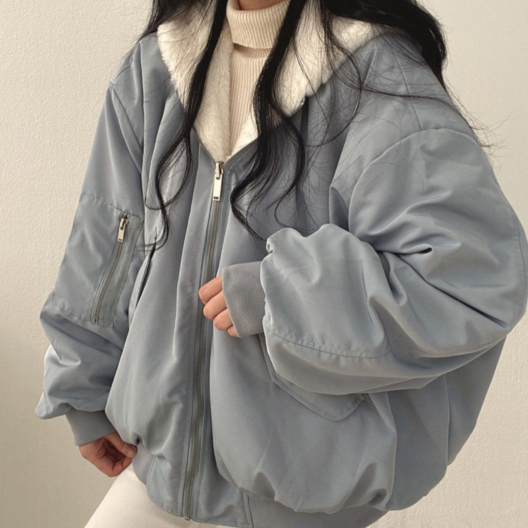 Freydis | Damen Übergangsjacke Wende-Bomberjacke gefüttert - Light Blue - Image 2