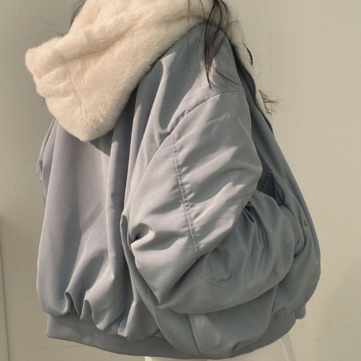 Freydis | Damen Übergangsjacke Wende-Bomberjacke gefüttert - Light Blue - Image 3