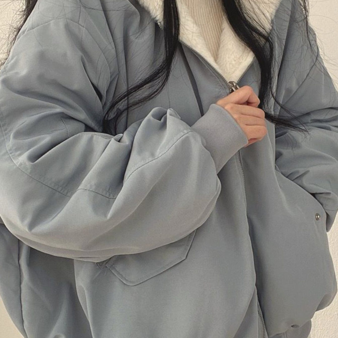 Freydis | Damen Übergangsjacke Wende-Bomberjacke gefüttert - Light Blue - Image 4