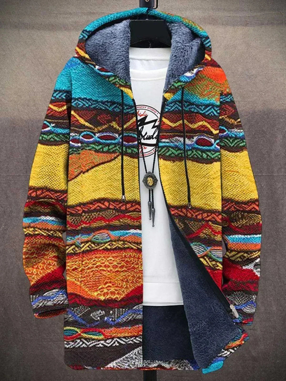 Freyolde | Damen Strickjacke mit Kapuze und Reißverschluss - Image 6