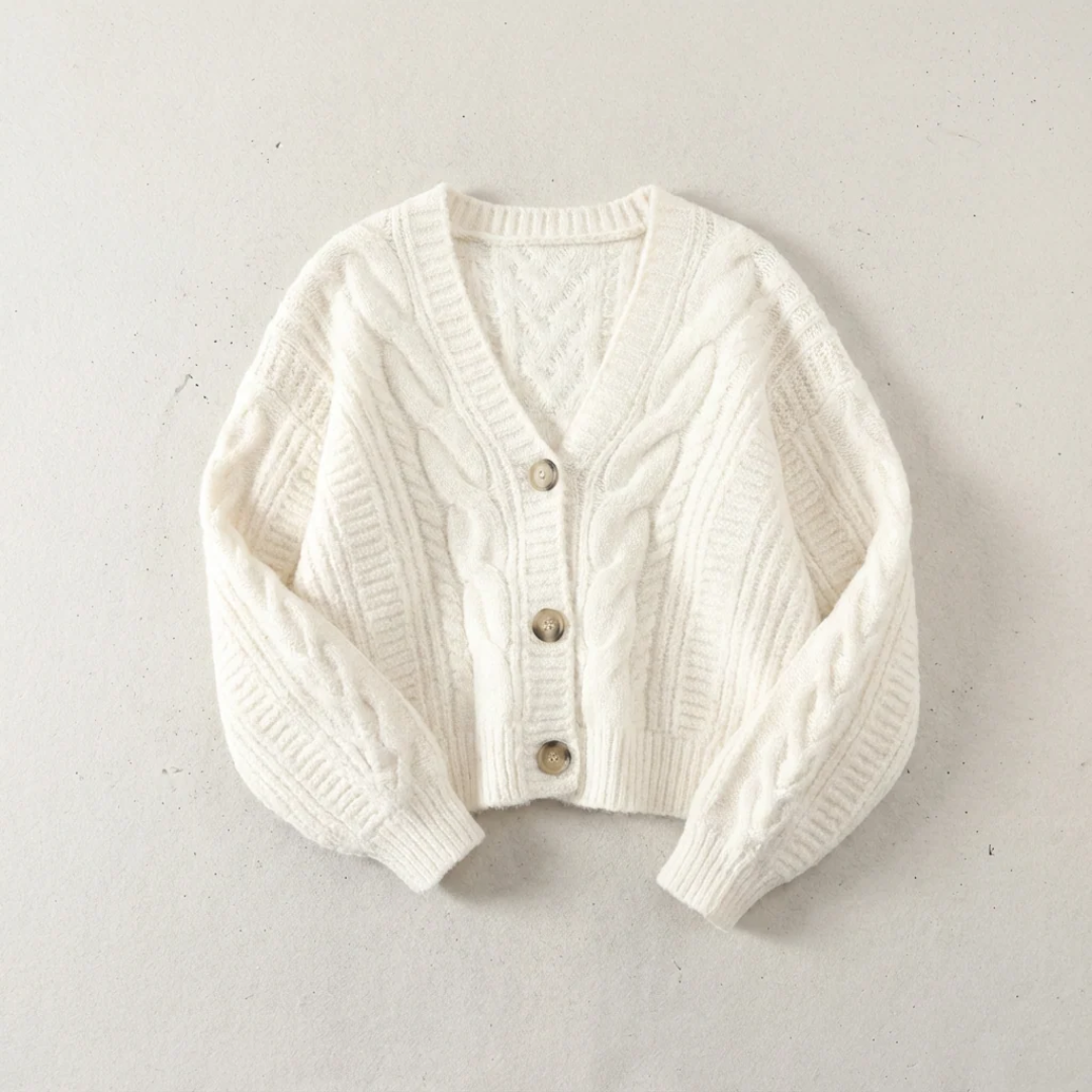 Freysolka | Damen Zopfmuster Strickjacke Oversized - Image 1