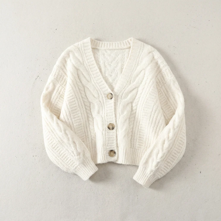 Freysolka | Damen Zopfmuster Strickjacke Oversized - Image 1