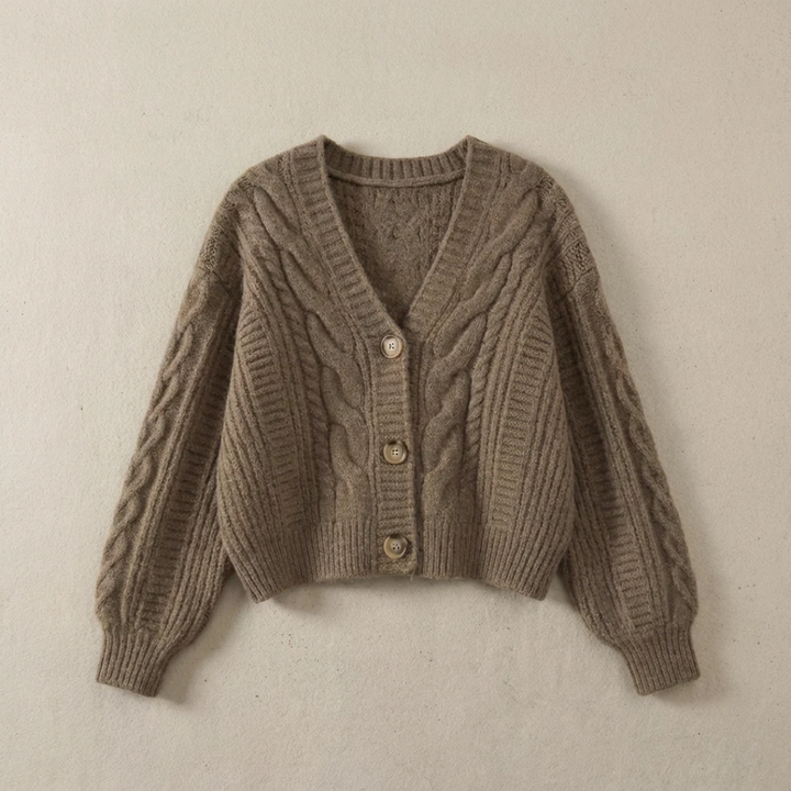 Freysolka | Damen Zopfmuster Strickjacke Oversized - Image 2