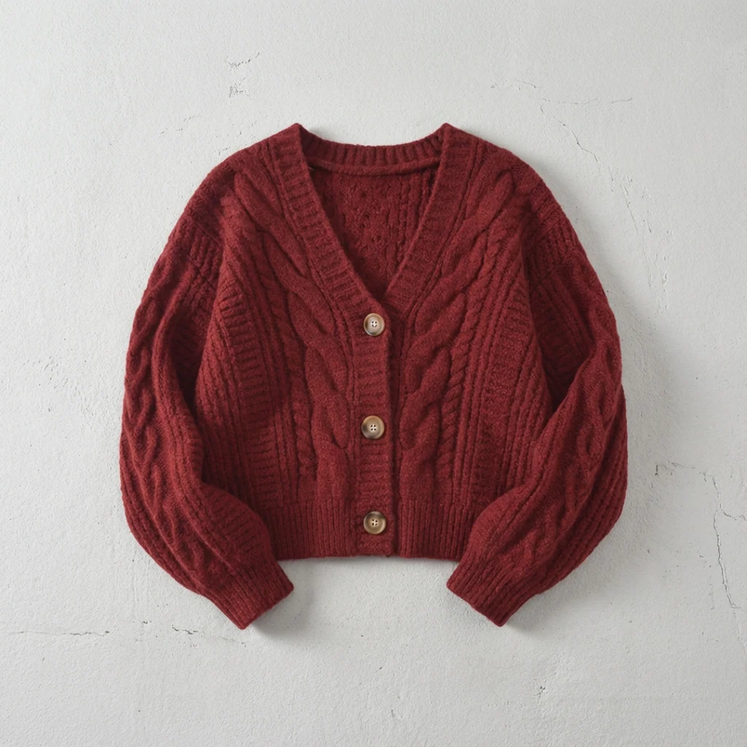 Freysolka | Damen Zopfmuster Strickjacke Oversized - Image 3