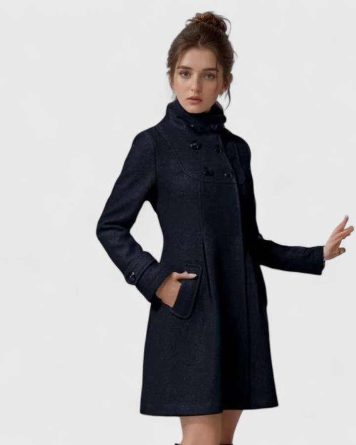 Freywald | Damen Wintermantel mit Kapuze A-Linie - Teal - Image 3