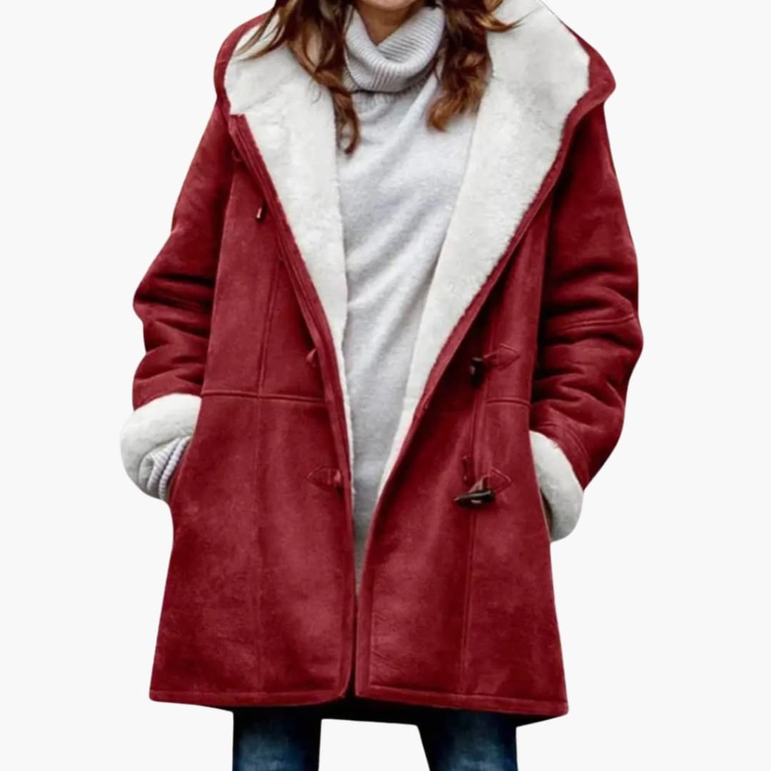 Freywind | Damen Teddyjacke mit Kapuze &amp; Knebelverschluss - Image 1