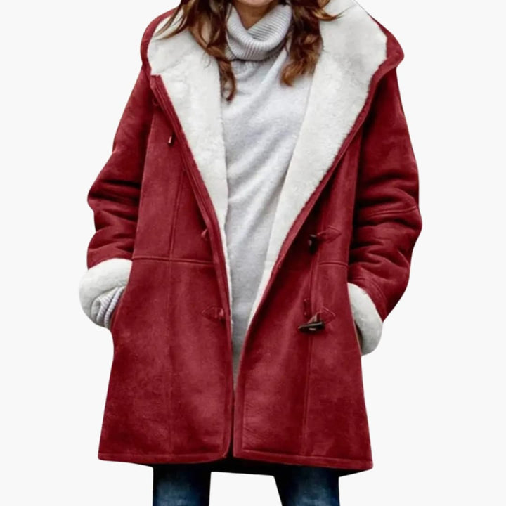 Freywind | Damen Teddyjacke mit Kapuze &amp; Knebelverschluss - Image 1