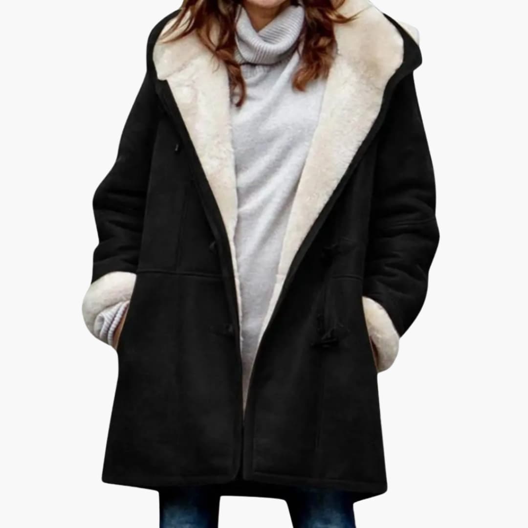 Freywind | Damen Teddyjacke mit Kapuze &amp; Knebelverschluss - Image 2
