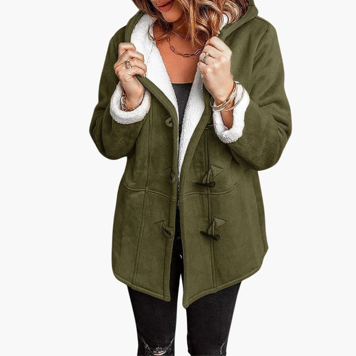 Freywind | Damen Teddyjacke mit Kapuze &amp; Knebelverschluss - Image 3