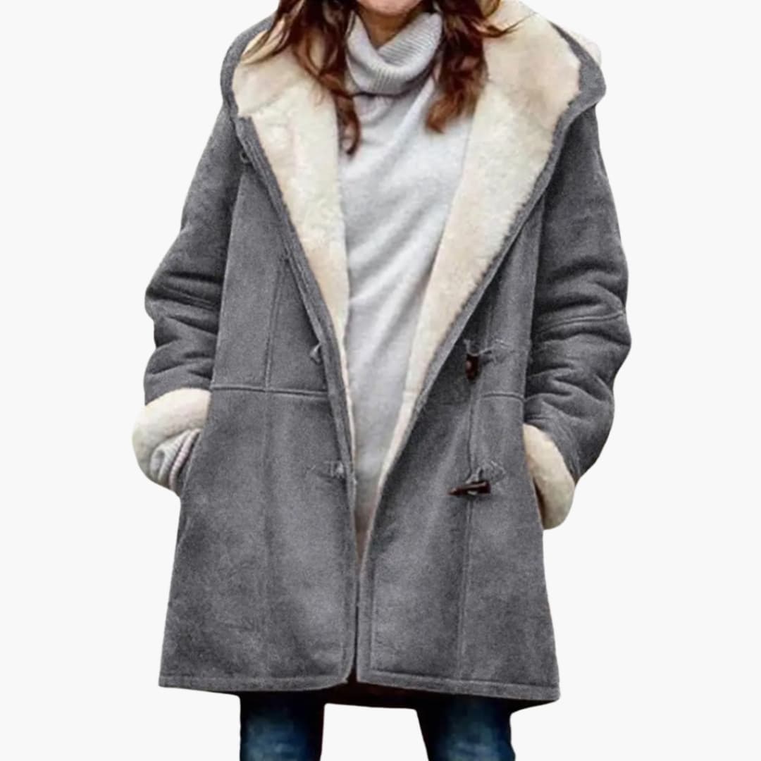 Freywind | Damen Teddyjacke mit Kapuze &amp; Knebelverschluss - Image 4