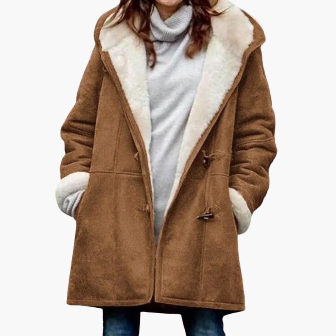 Freywind | Damen Teddyjacke mit Kapuze &amp; Knebelverschluss - Image 5