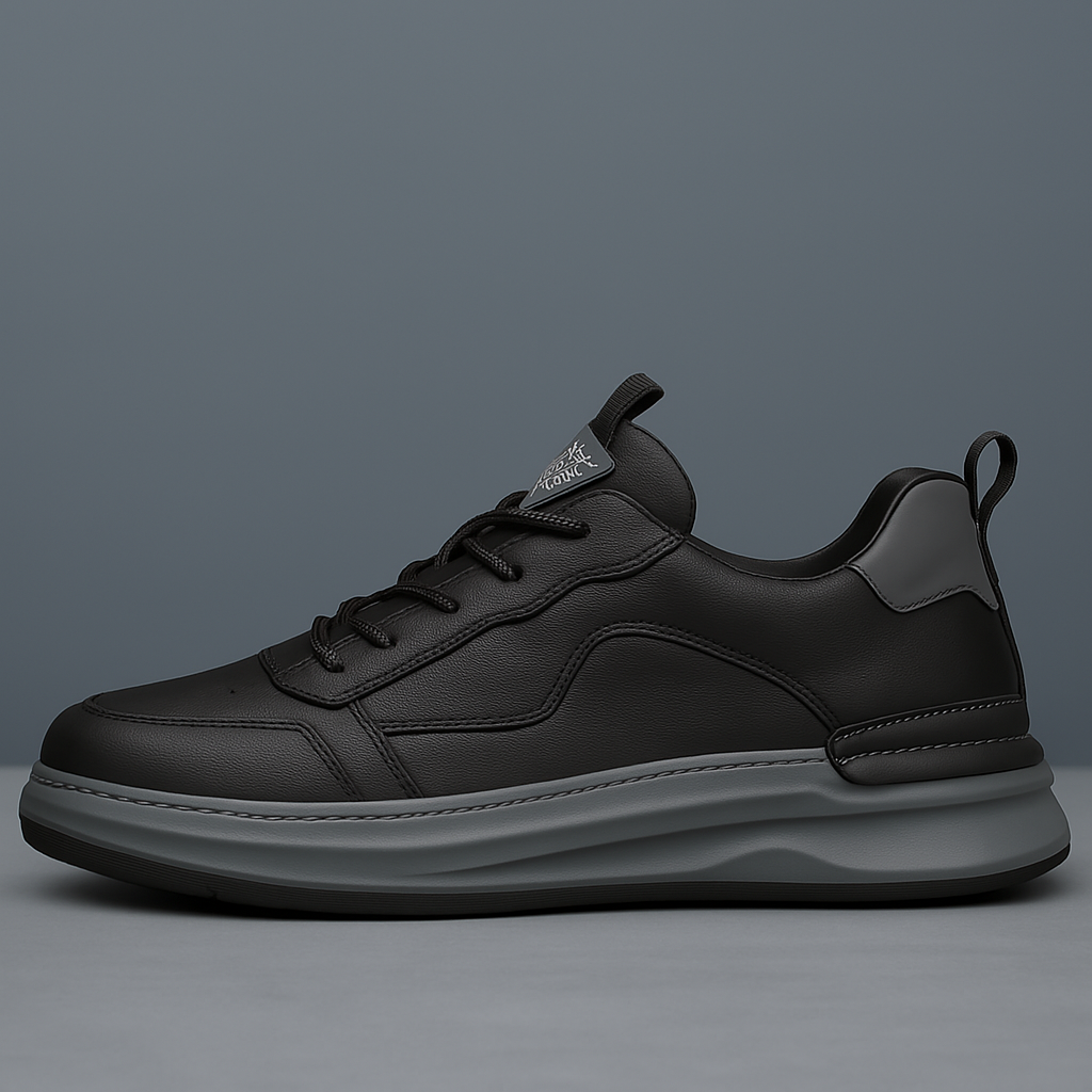 Garveld | Herren Leder Sneaker Schnürschuhe - Olive Green - Image 3