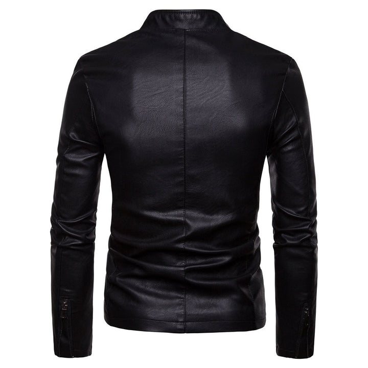 Garveld | Herren Lederjacke Slim Fit Bikerjacke - Dark Brown - Image 4