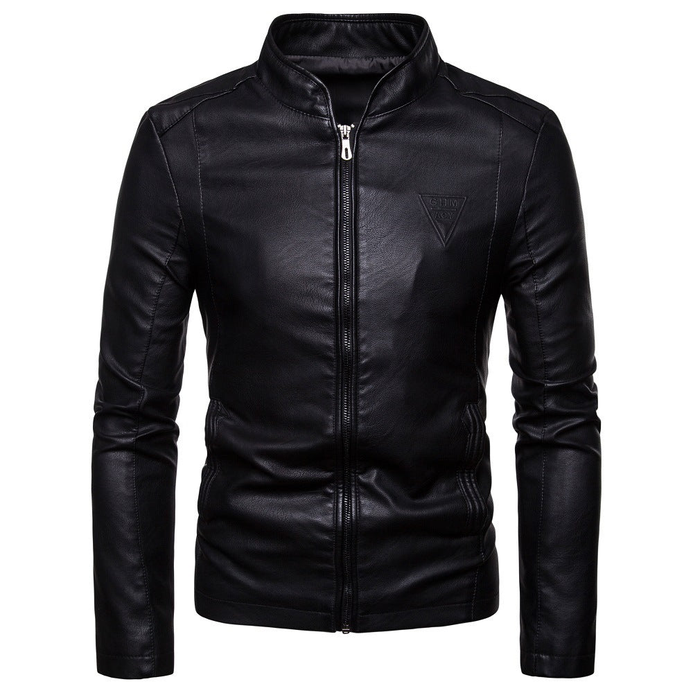 Garveld | Herren Lederjacke Slim Fit Bikerjacke - Dark Brown - Image 8