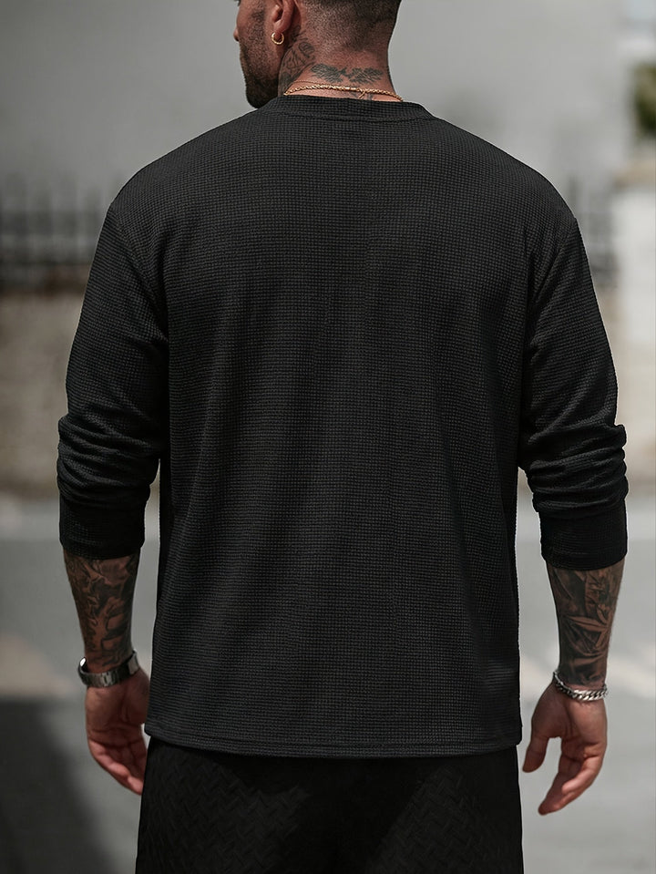 Garvond | Herren Strickjacke Offen Cardigan - Black - Image 2