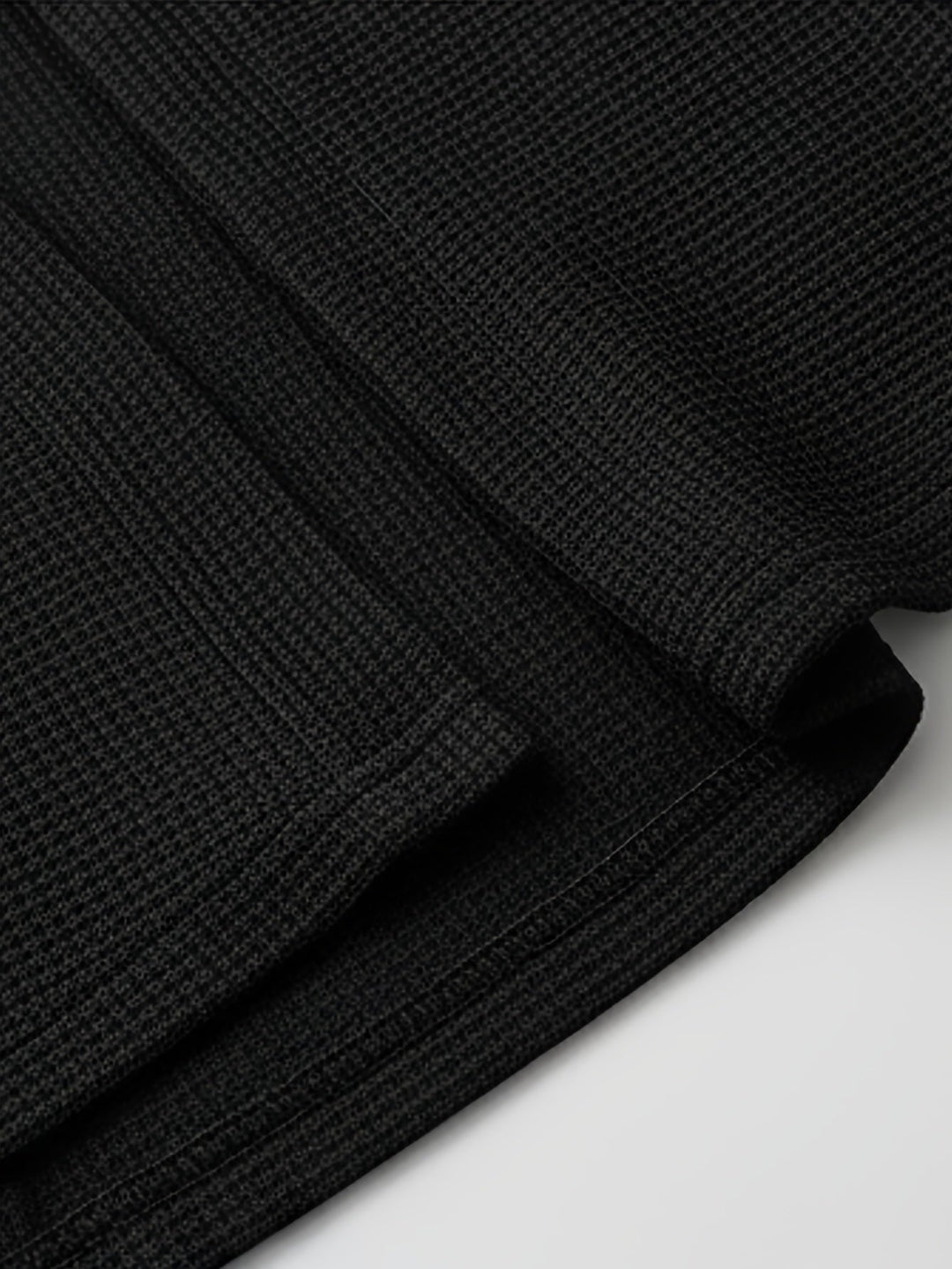 Garvond | Herren Strickjacke Offen Cardigan - Black - Image 6