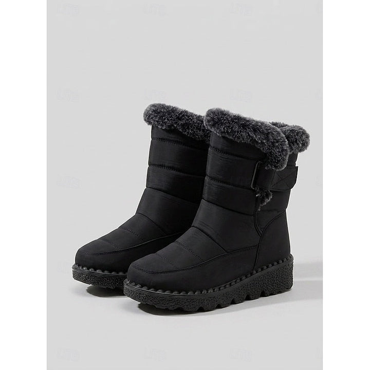 Gelvinde | Damen Winterschuhe Gefütterte Schneestiefel - Black - Image 1
