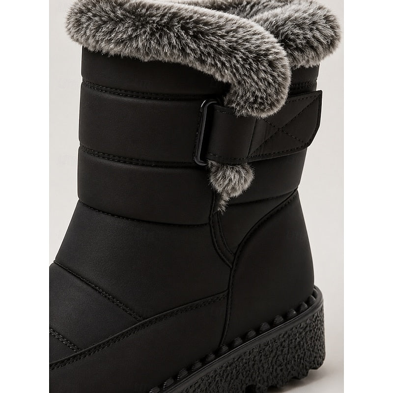 Gelvinde | Damen Winterschuhe Gefütterte Schneestiefel - Black - Image 7