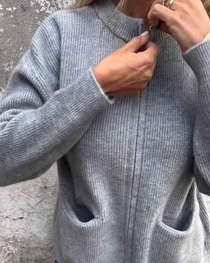 Gelvorn | Damen Strickjacke mit Reißverschluss - Image 1