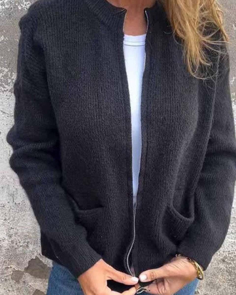 Gelvorn | Damen Strickjacke mit Reißverschluss - Image 2