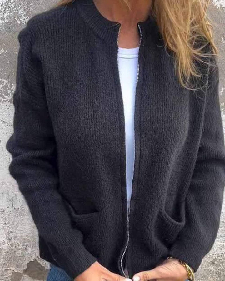 Gelvorn | Damen Strickjacke mit Reißverschluss - Image 5