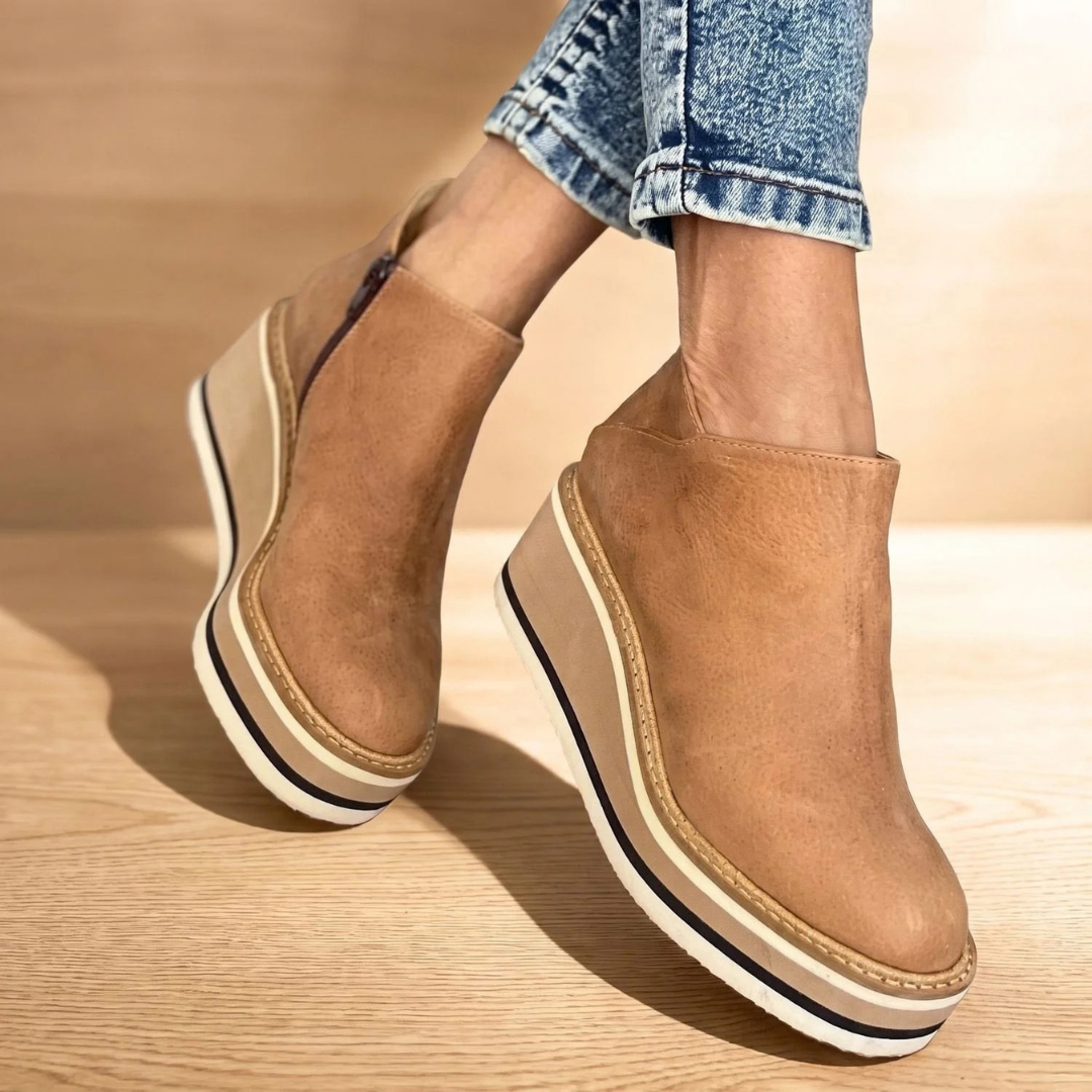 Gelvorna | Damen Keilstiefelette mit Plateausohle - Image 1
