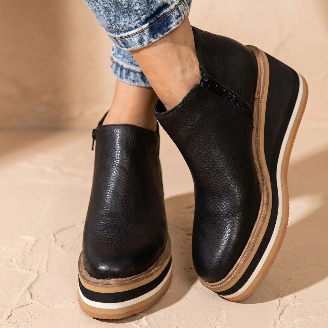 Gelvorna | Damen Keilstiefelette mit Plateausohle - Image 2