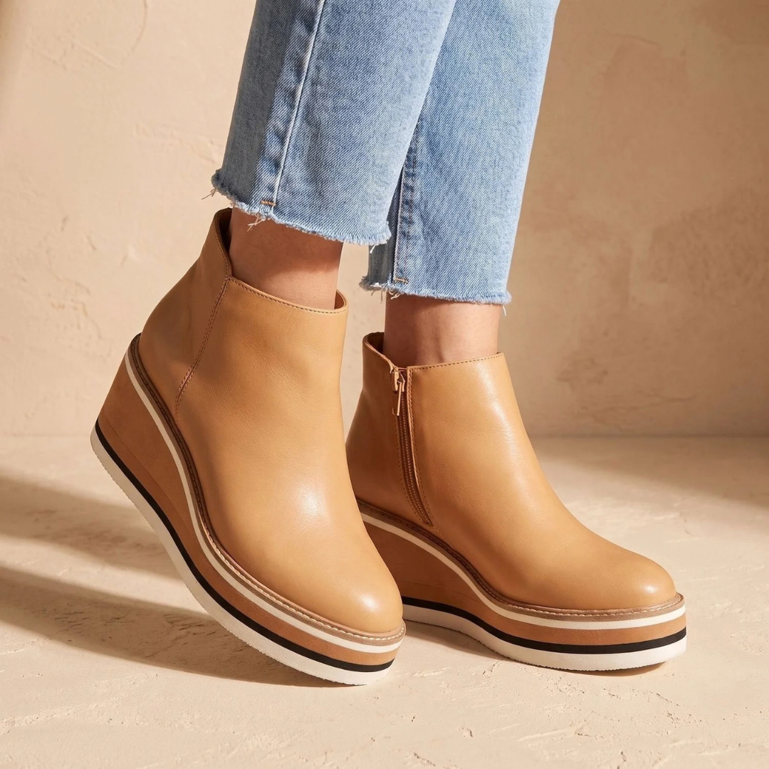 Gelvorna | Damen Keilstiefelette mit Plateausohle - Image 3