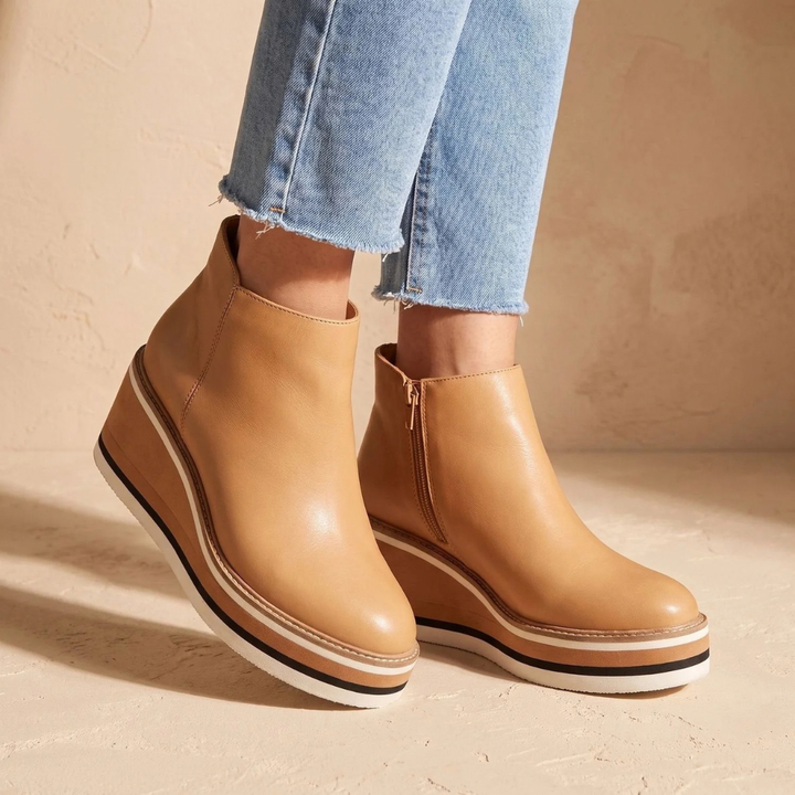 Gelvorna | Damen Keilstiefelette mit Plateausohle - Image 3