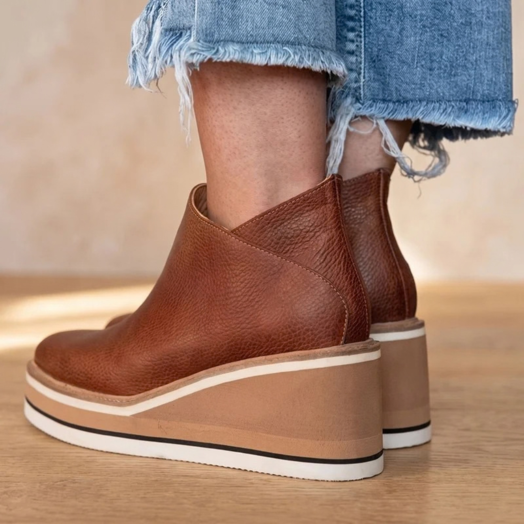 Gelvorna | Damen Keilstiefelette mit Plateausohle - Image 5