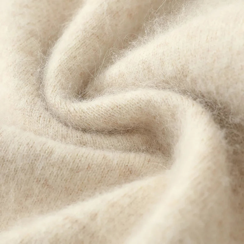 Gelvorna | Damen Strickjacke Rundhals Knopfleiste - Cream - Image 5