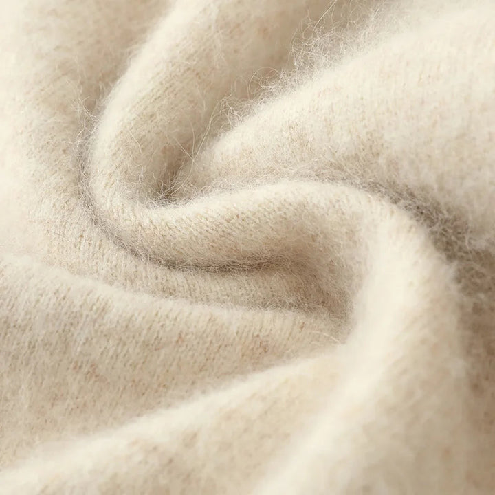 Gelvorna | Damen Strickjacke Rundhals Knopfleiste - Cream - Image 5