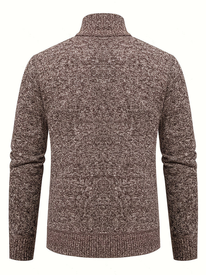 Gervold | Herren Strickjacke Reißverschluss Zopfmuster - Black - Image 21
