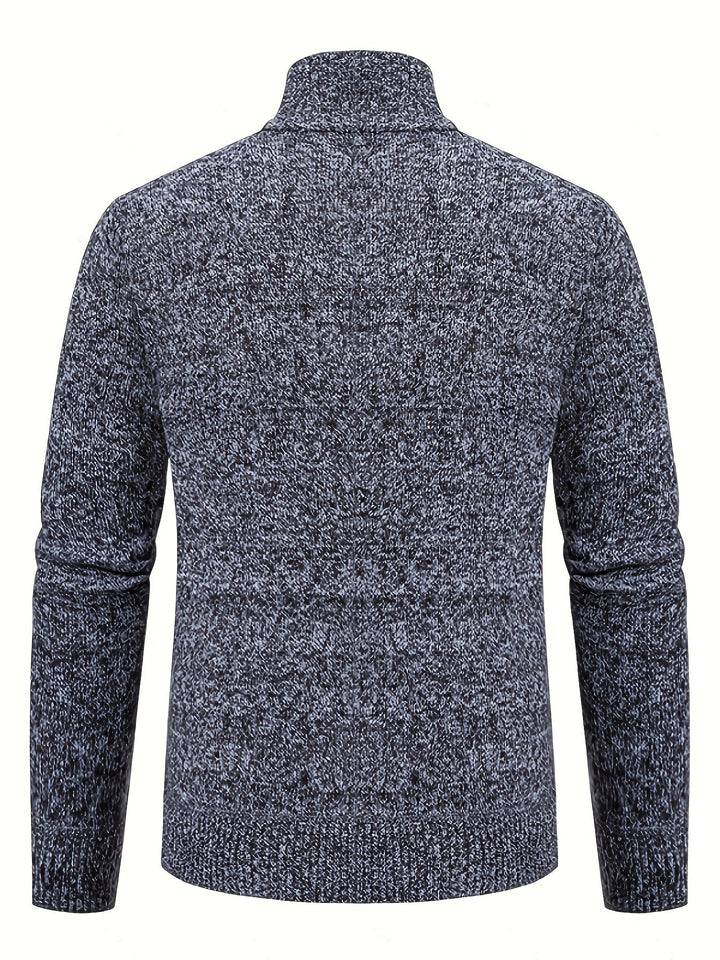 Gervold | Herren Strickjacke Reißverschluss Zopfmuster - Black - Image 27