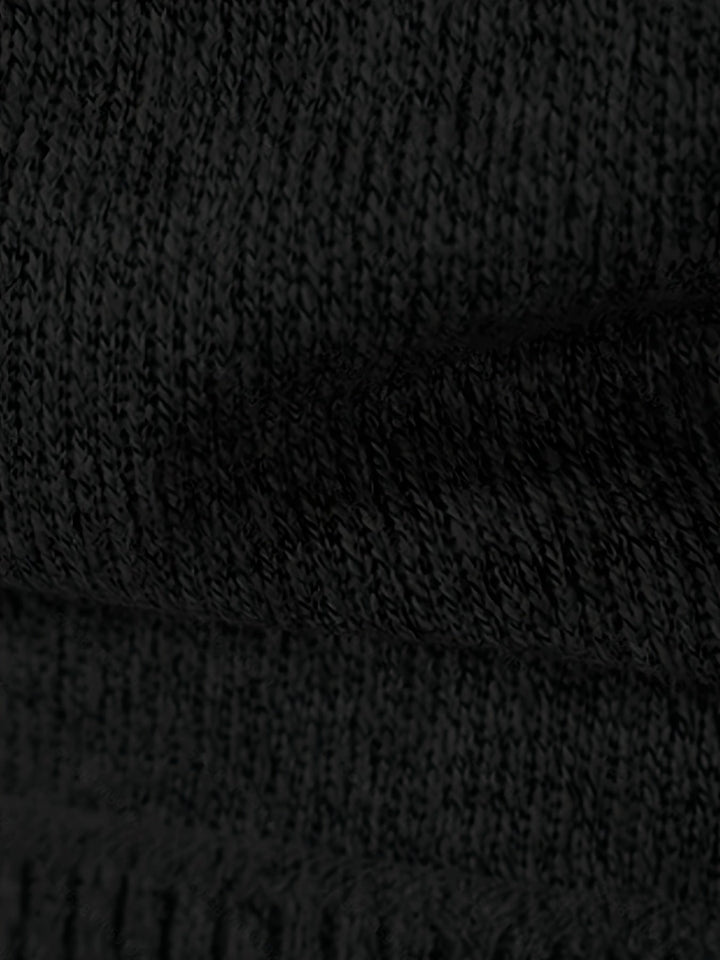 Gervold | Herren Strickjacke Reißverschluss Zopfmuster - Black - Image 4