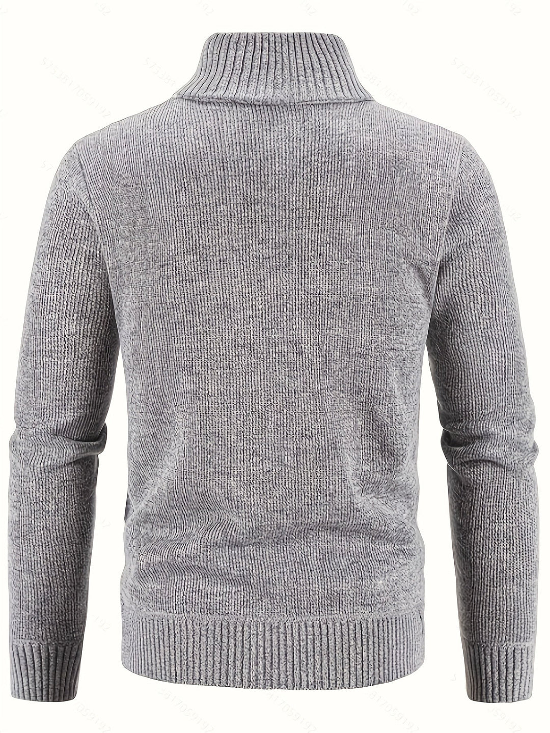 Gervold | Herren Strickjacke Reißverschluss Zopfmuster - Black - Image 9