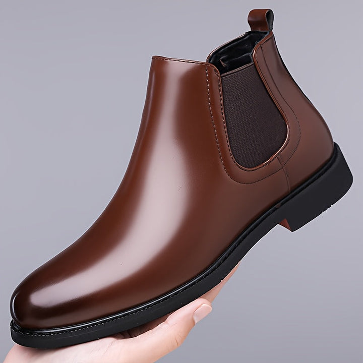 Gideon | Herren Chelsea Stiefeletten Slip-on - Brown - Image 8