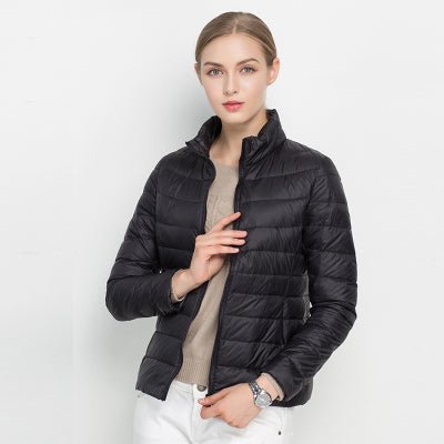 Gilvorna | Damen Leichte Steppjacke Kurz Winterjacke - Taupe - Image 10